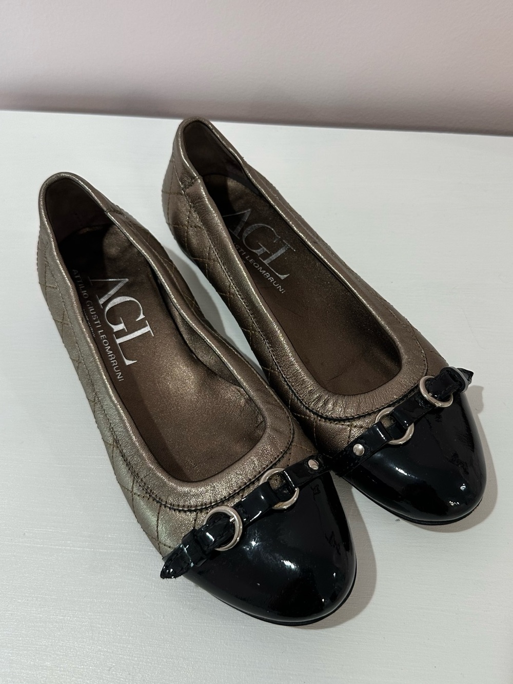 AGL Quilted Ballet Flats size 38 very good used condition